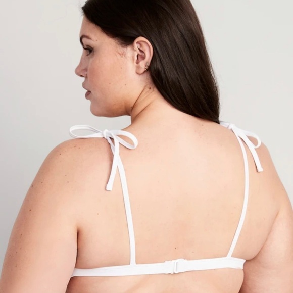 Terry Tie-Shoulder Triangle Bikini Swim Top for Women​ - Picture 5 of 7